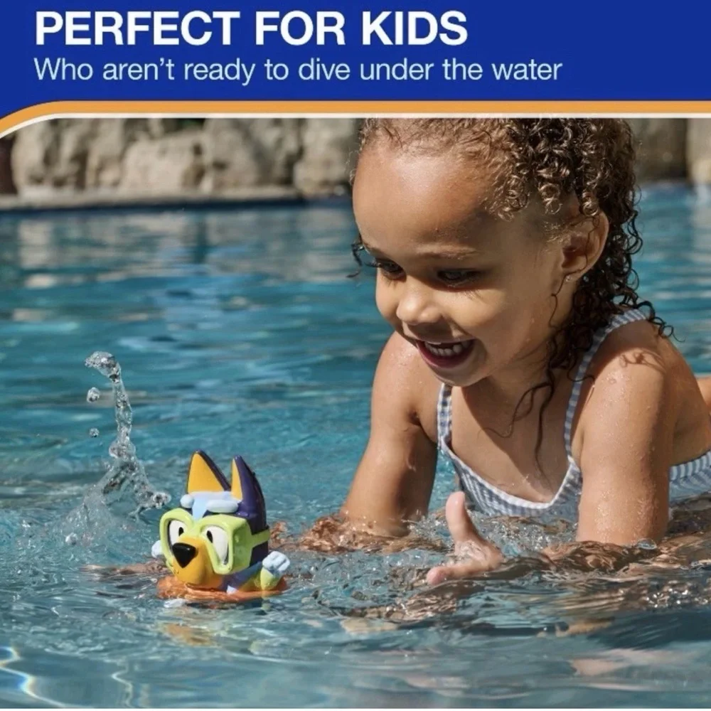 SwimWays Bluey Floatin' Figures - Blue and Orange Swim with Bluey! 😍 New in Box